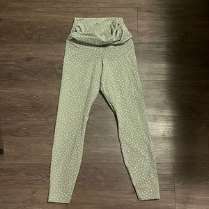 Nike dry fit legging gray white polka dot